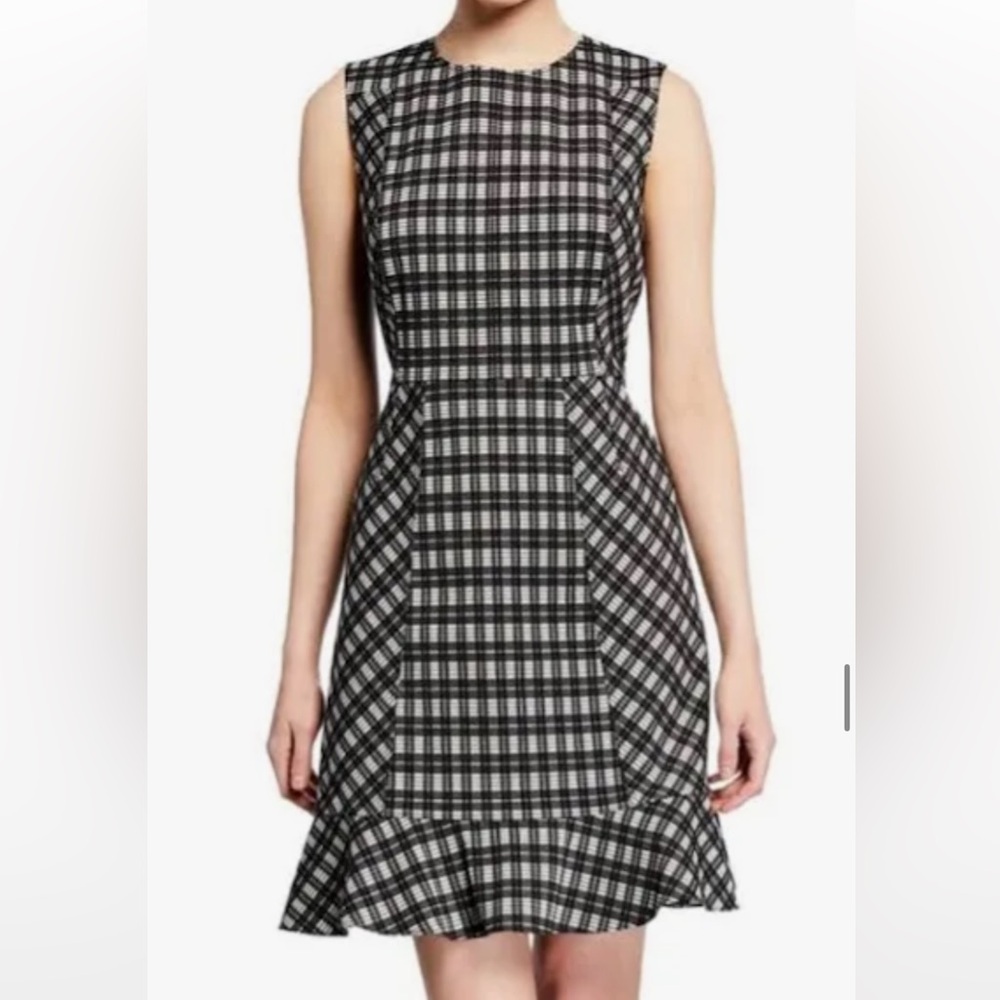 Diane Von Furstenberg Reiley Plaid ruffle dress